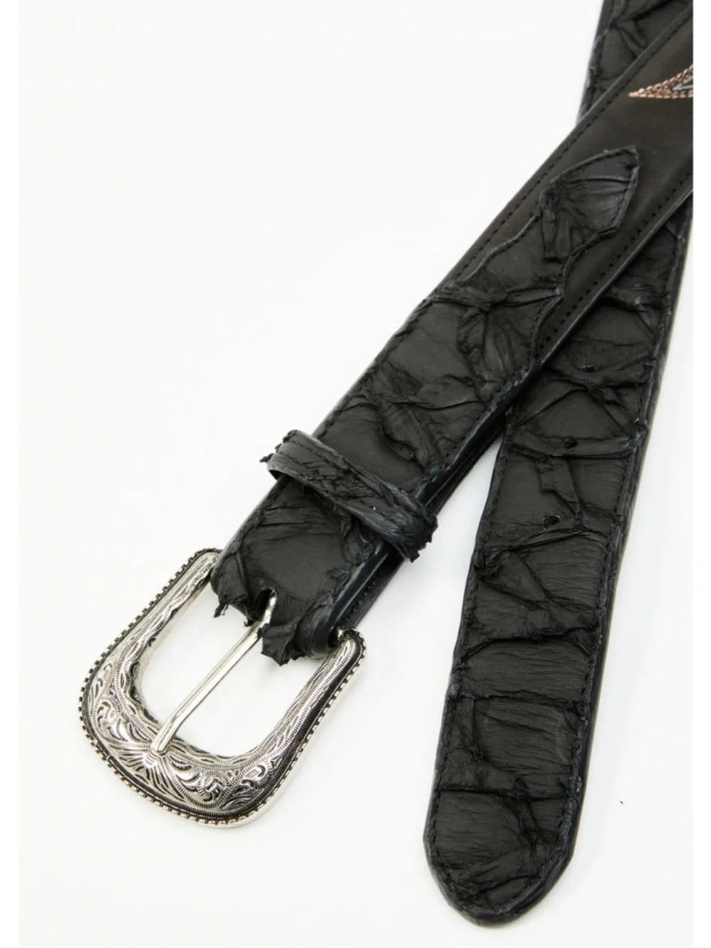 Cody James Exotic Pirarucu Belt Black Missing Loop Size 36